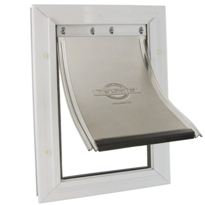 Hundeklappe Aluminium Weiß Bis Zu 18 Kg
